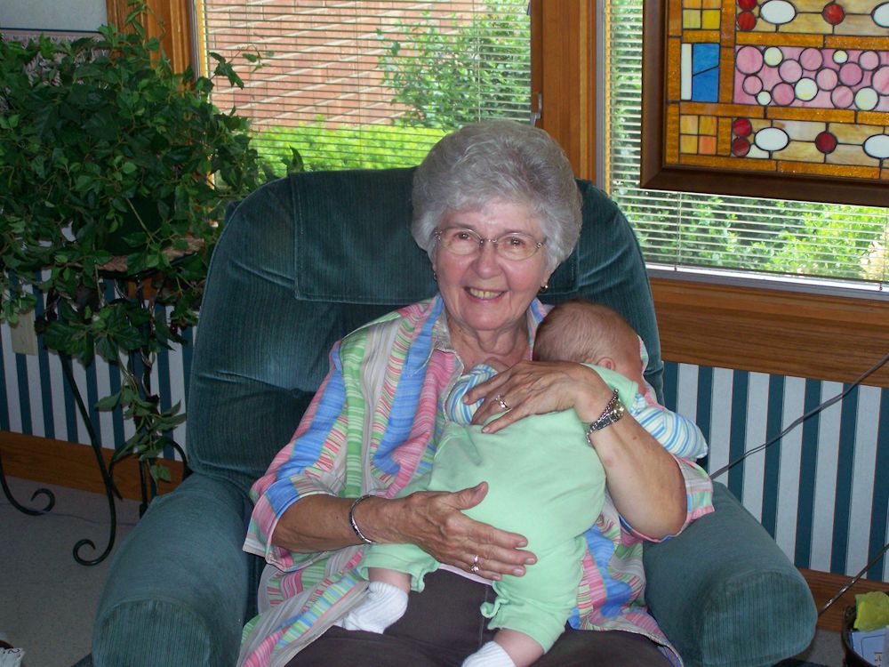 My Grandma holding my son Sean