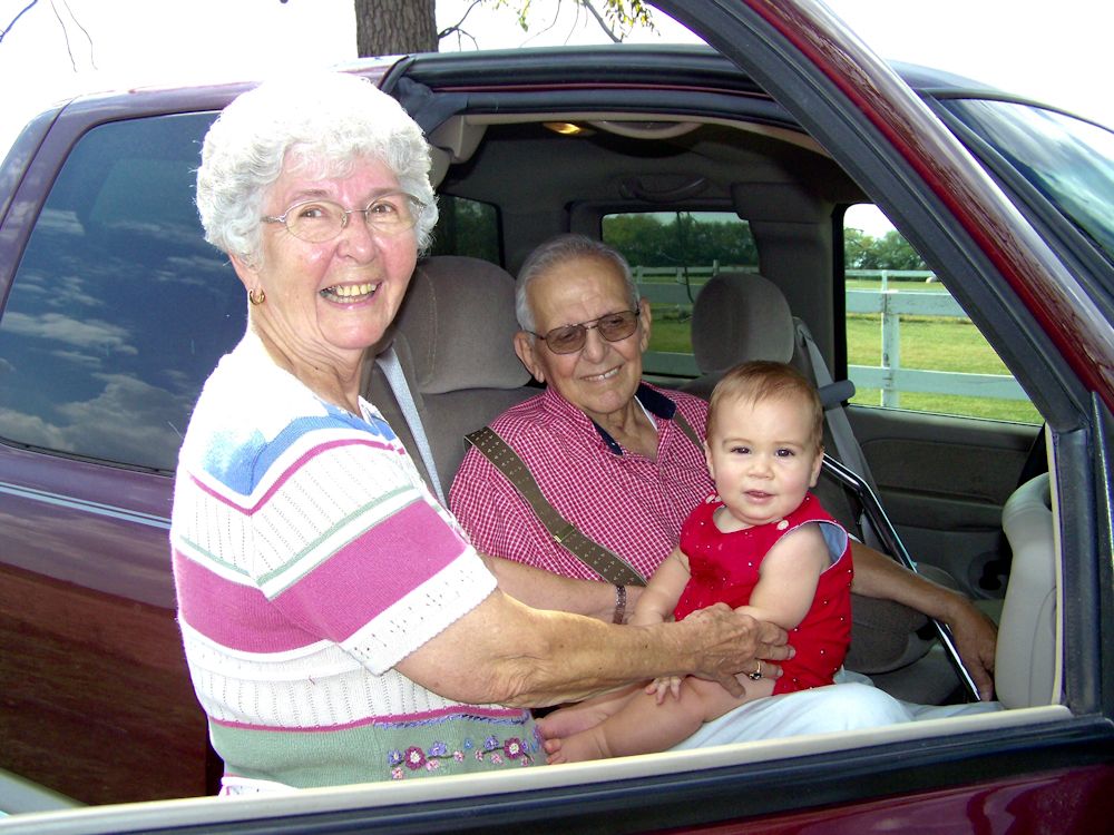 My Grandma and Grandpa with my son Sean