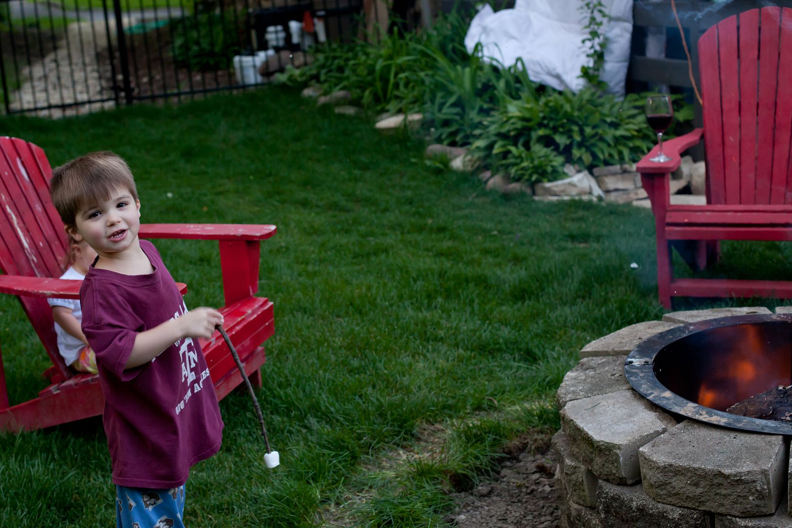 Family time: Backyard bonfire and smores