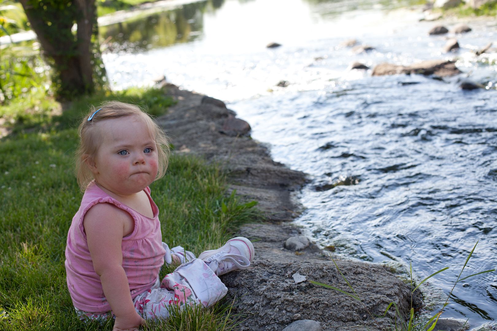 Family time: spending time with my children at the lake