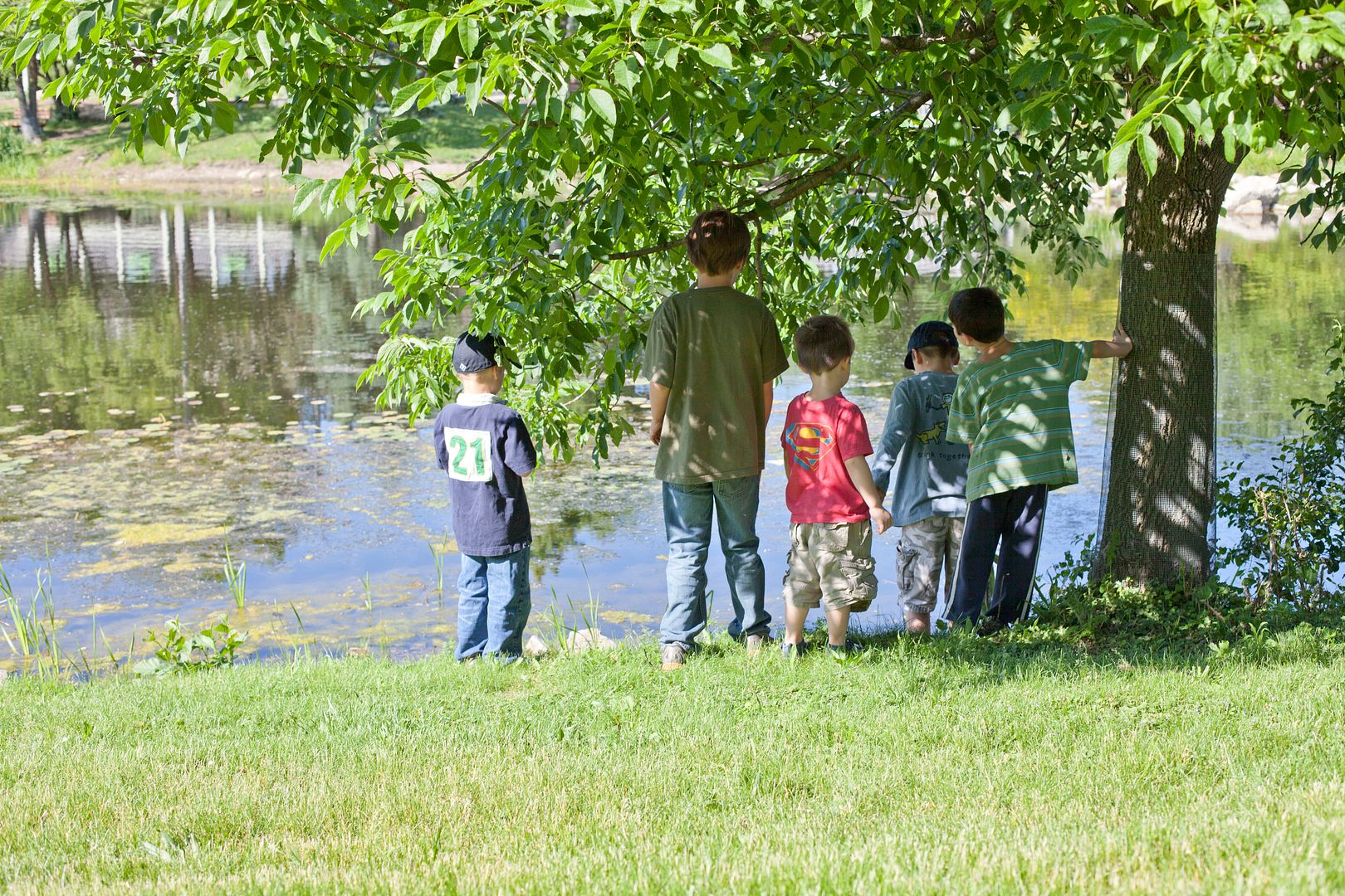 Family time: spending time with my children at the lake