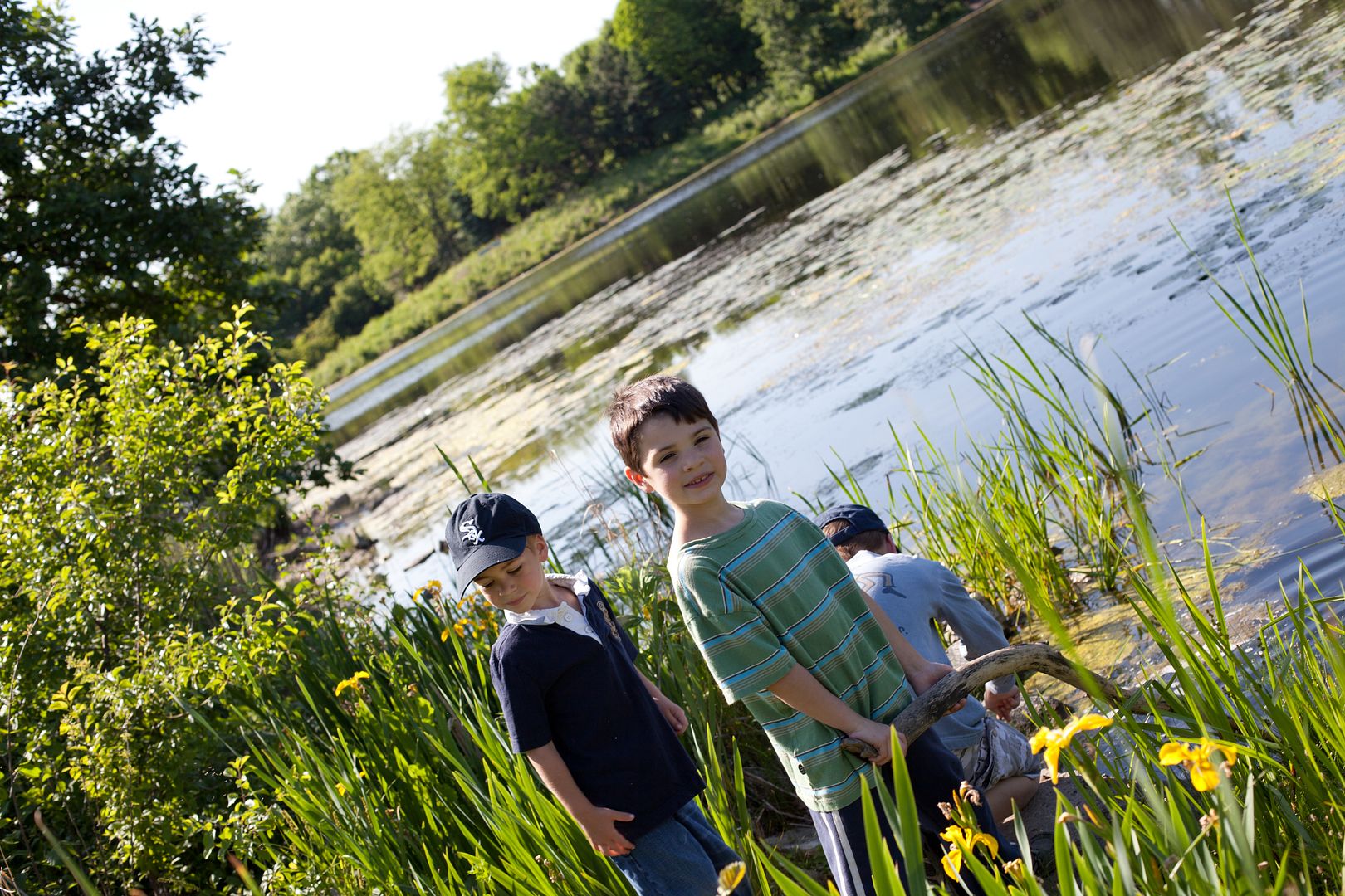 Family time: spending time with my children at the lake