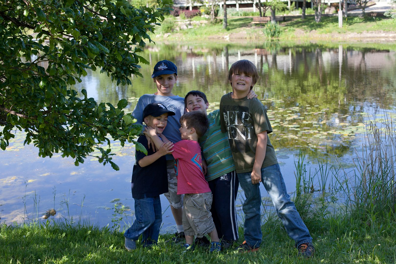 Family time: spending time with my children at the lake