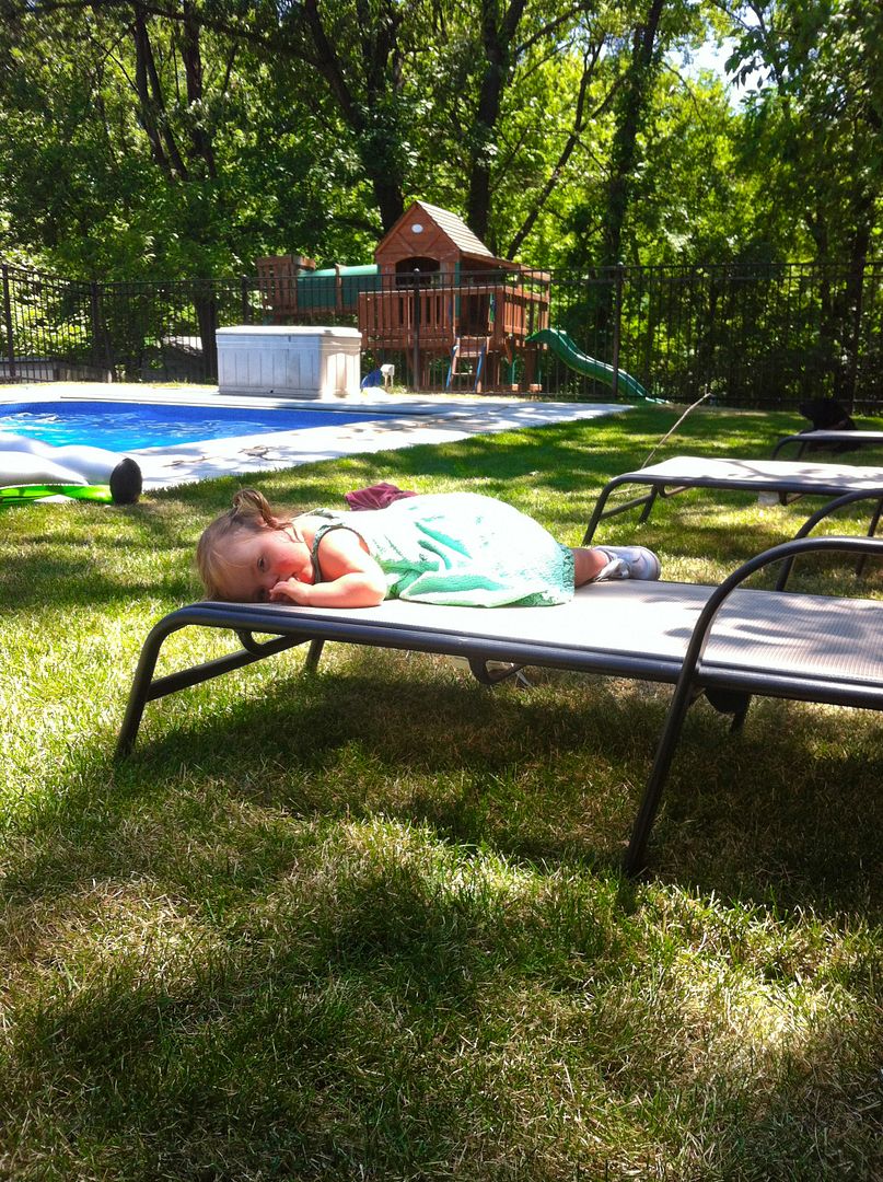 Swimming in the pool during 90 degree weather