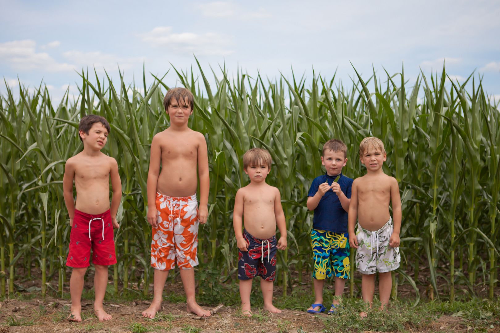 enjoying family at a reunion on the farm