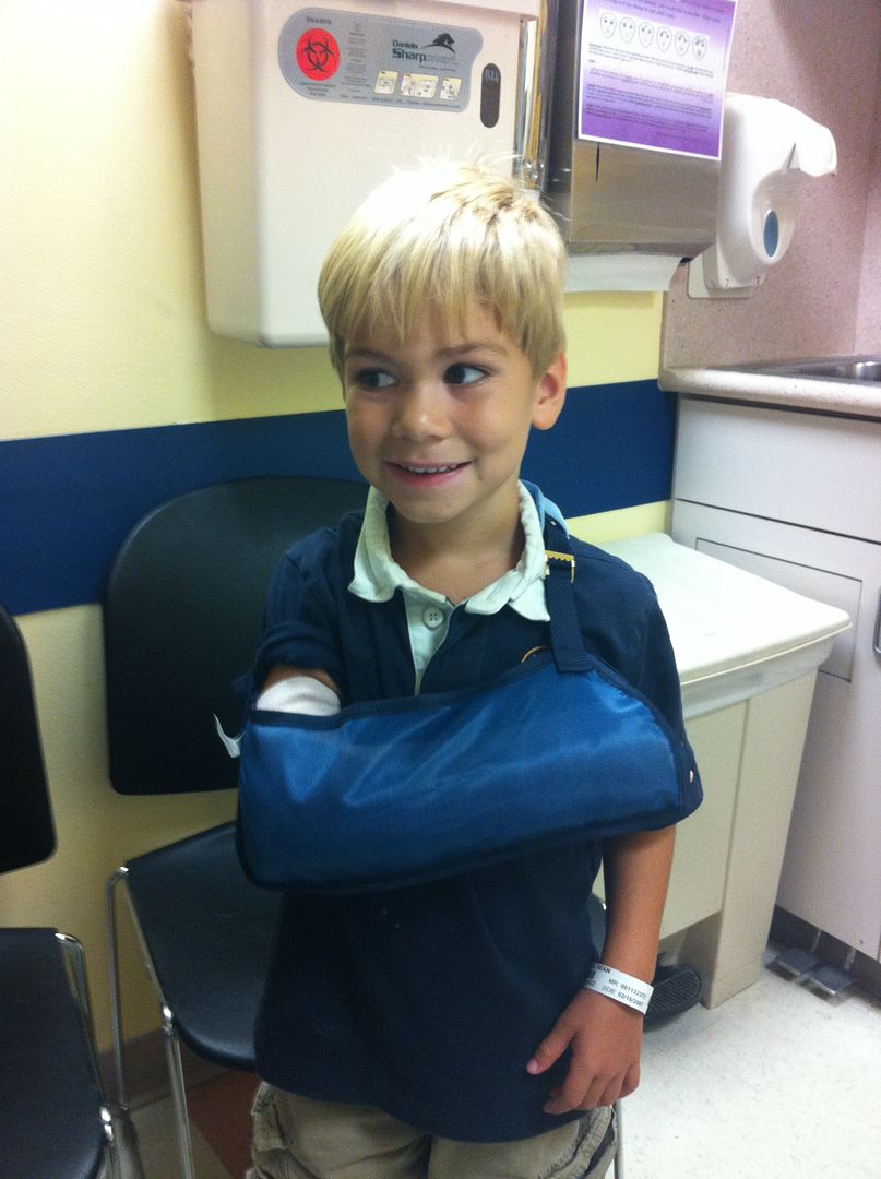 A broken arm the first week of school
