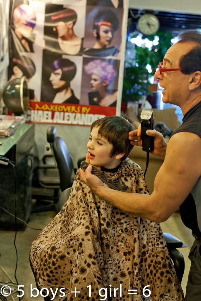 Haircut day: taking children for haircuts