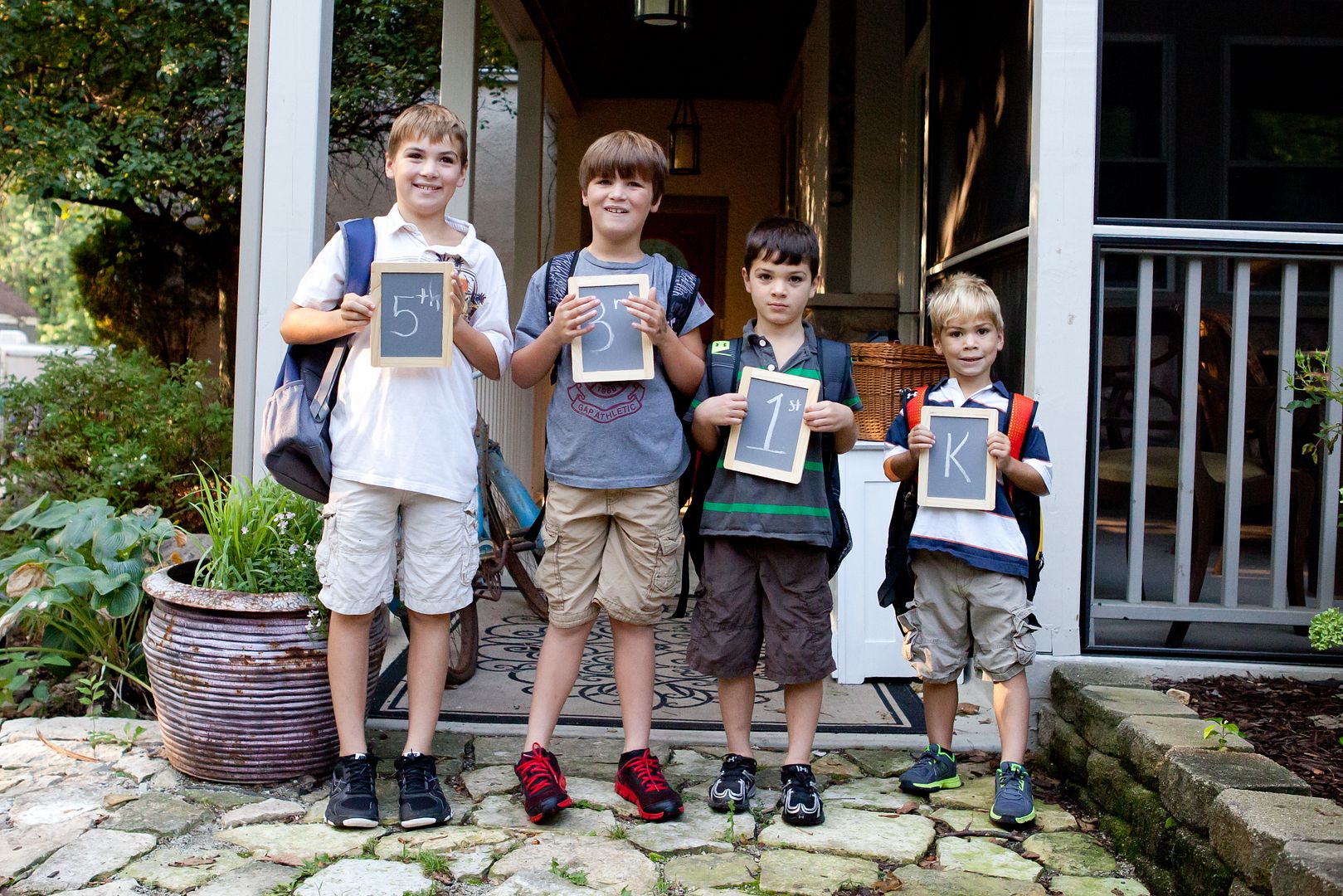 Our boys ready for school