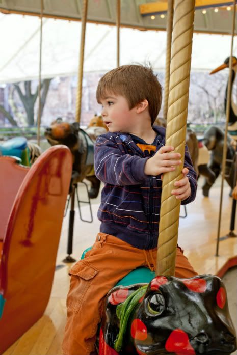 Colin on a ride at the zoo