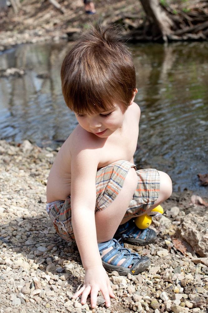 Colin skipping rocks