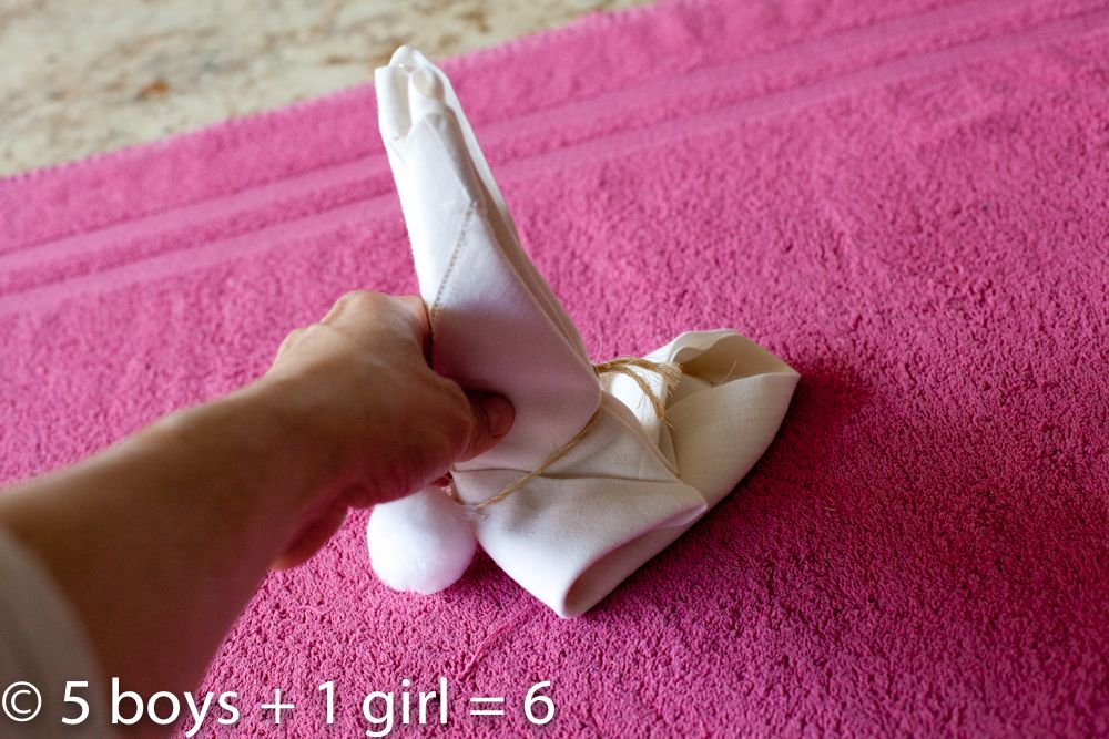 Bunny napkin fold tutorial for Easter Dinner