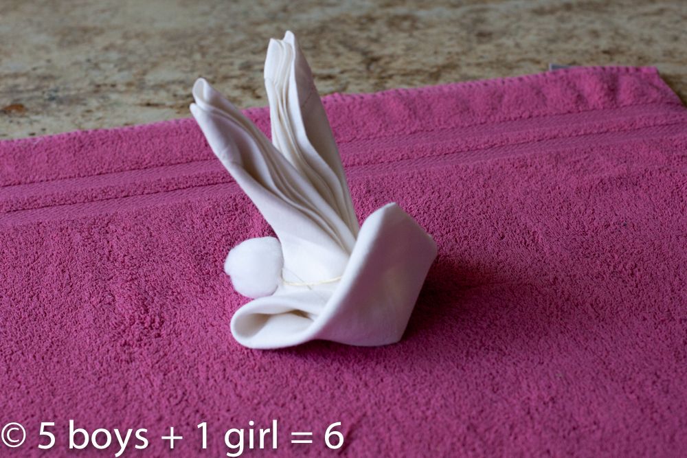 Easter Dinner Napkin fold tutorial