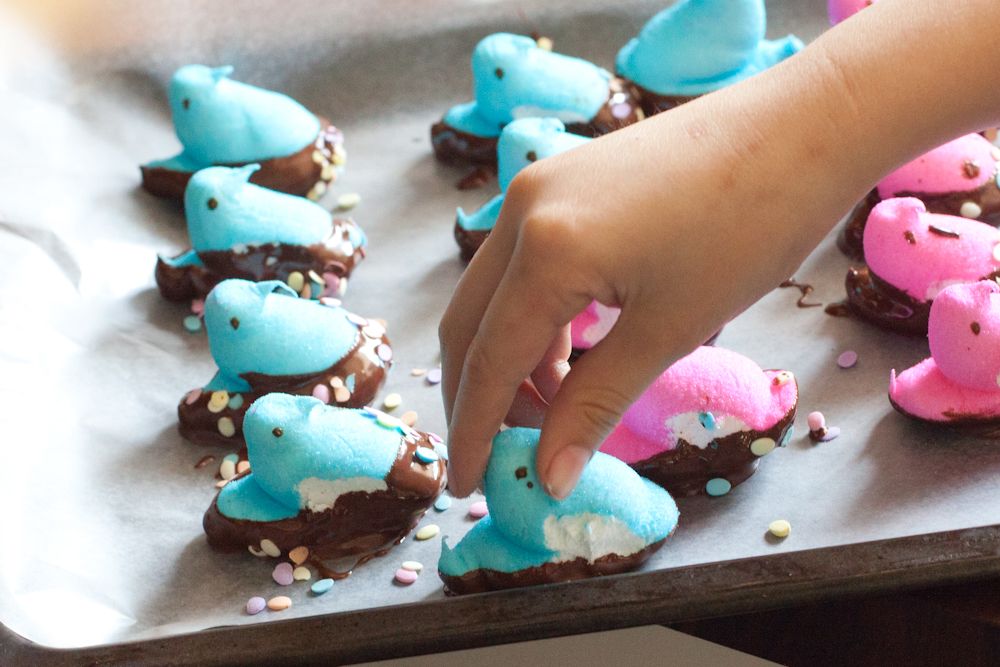 Chocolate covered peeps