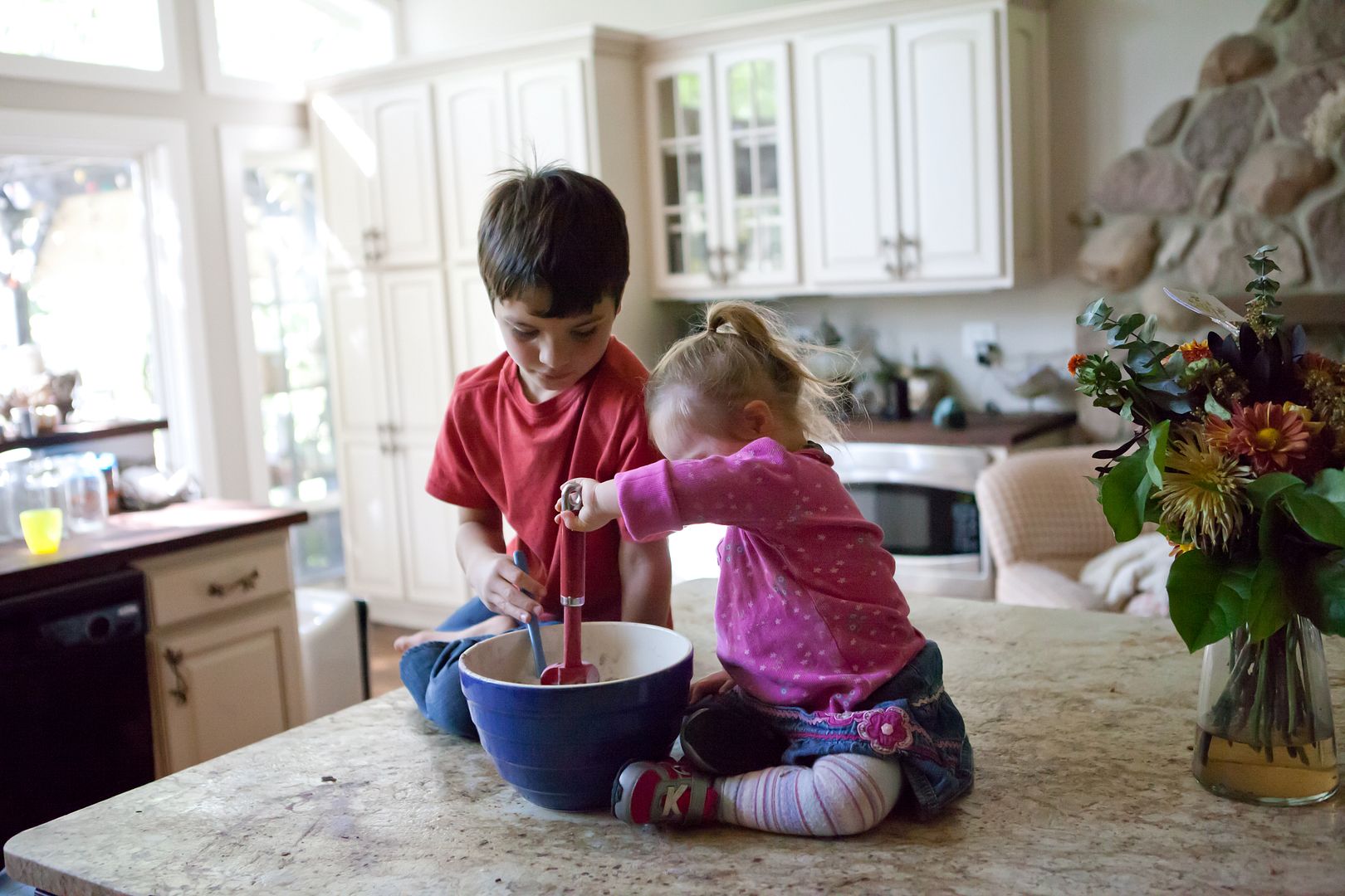 Family time; spending time with the kids in the kitchen