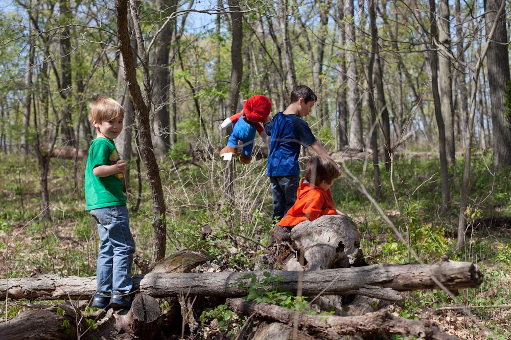 Forest Preserve in Palos Park, IL: enjoying time with the kids