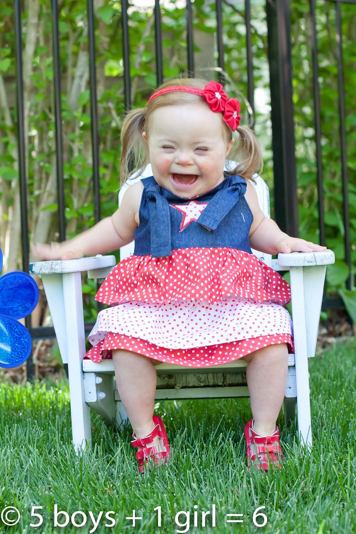 Special needs modeling: My daughter modeling a 4th of July