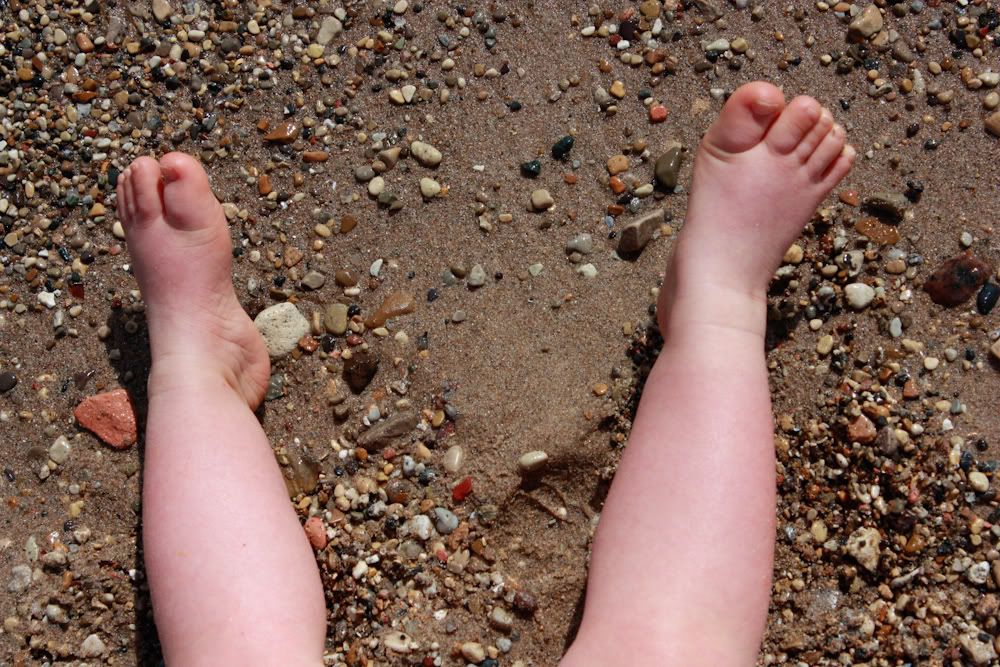 Graces sweet feet in the sand