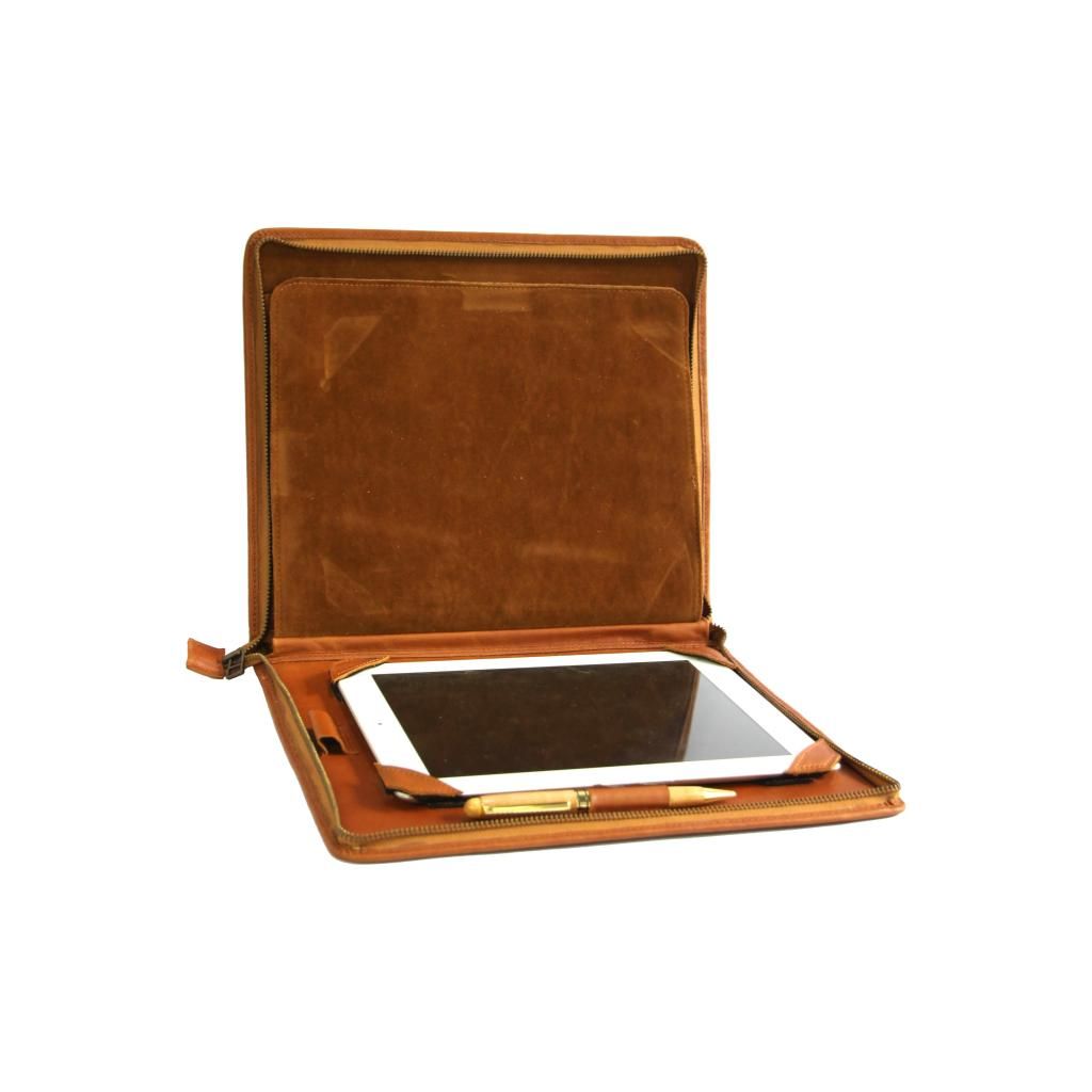 Natalea - Túi da bò  - túi Ipad may tay - da thật nhập khẩu 100% . - 12