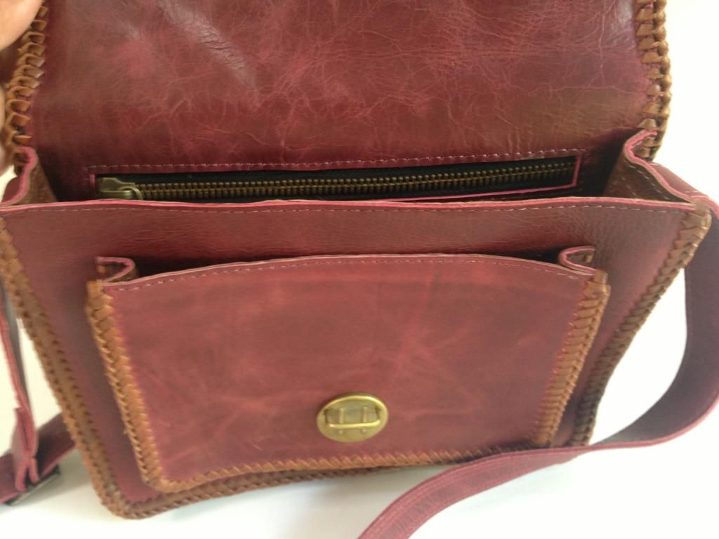 Natalea - Túi da bò  - túi Ipad may tay - da thật nhập khẩu 100% . - 24