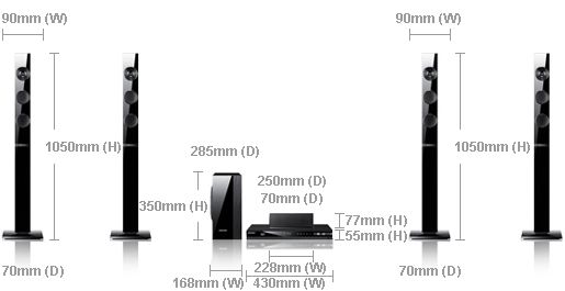 Samsung HT-E4550 5 Speaker Smart 3D Blu-ray & DVD Home Theatre System