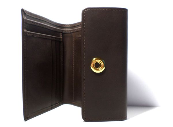 Brown Front Lock Mini Wallet LW 4864