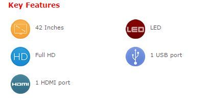 LG Full HD 42 Inch LED TV 42LB550A (Official Warranty)
