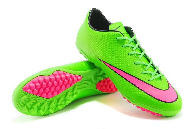 nike mercurial green and pink