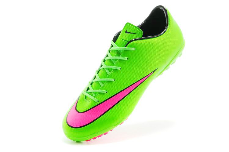 nike mercurial green and pink