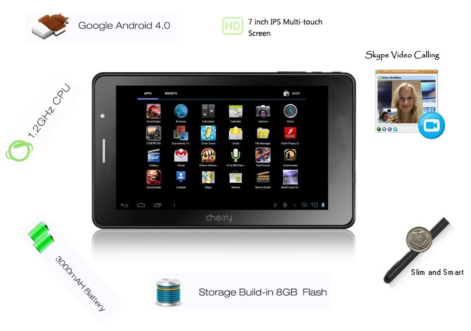 Cherry Slate Tablet PC (IPS Screen) price in Pakistan at Symbios.PK