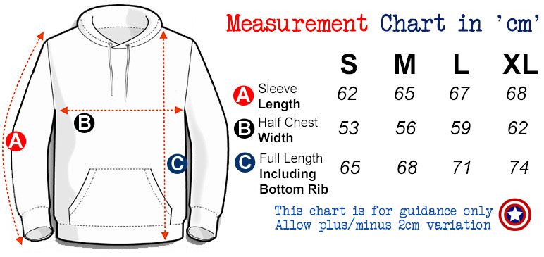 adidas sweater size chart