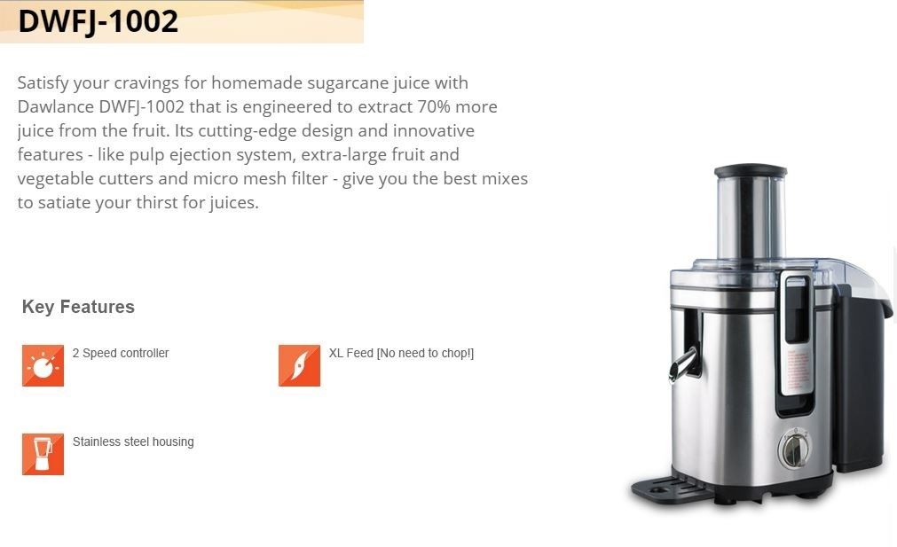 Dawlance Juicer (DWFJ1002) price in Pakistan, Dawlance in Pakistan at