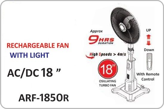 Aurora Rechargeable Fan ARF-1850R