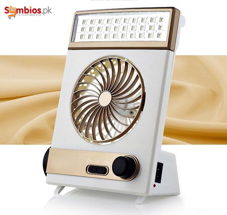 Portable Solar Fan With LED & Flash Light