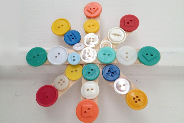 DIY Button Snowflake