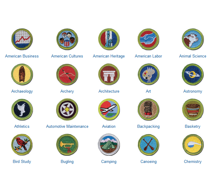 Sample of BoyScout Badges Sample of BoyScout Badges