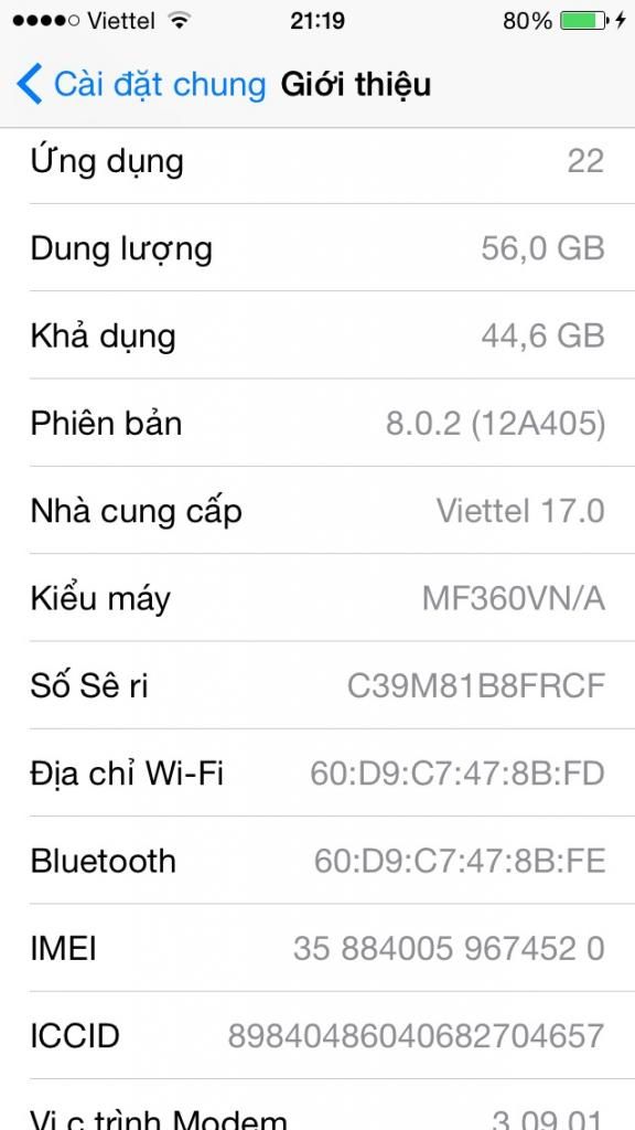 Iphone 5S Gold 16g chính hãng giá mềm