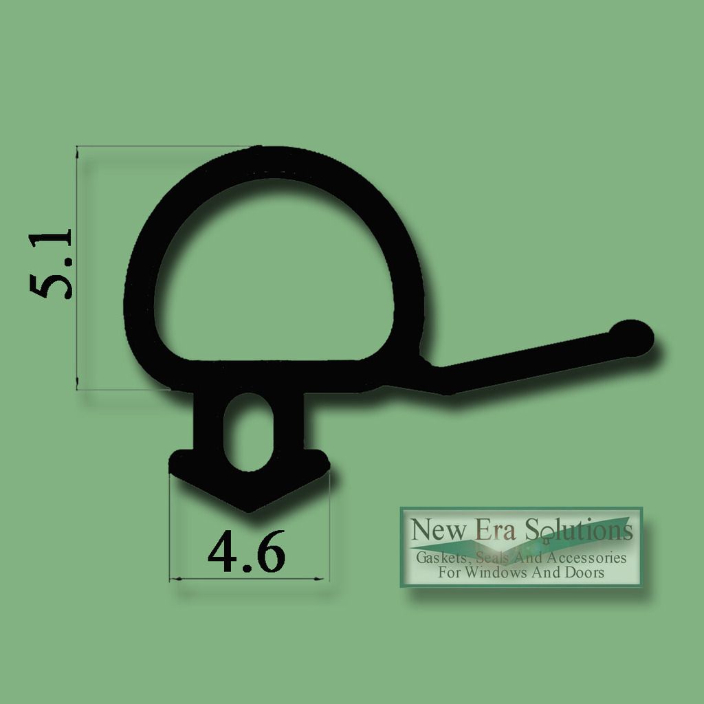 Black UPVC window and door bubble gasket, seal, rubber, RP4060. Various