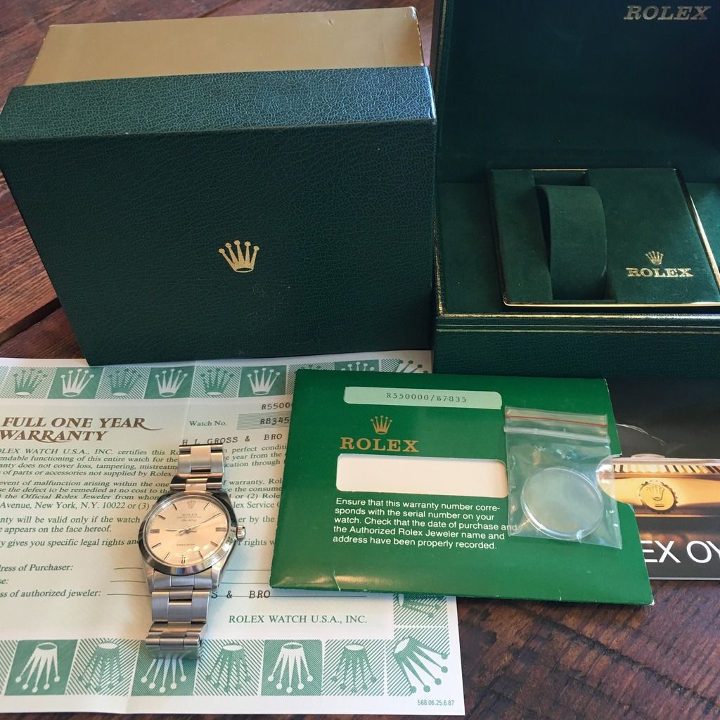 rolex boxes by year