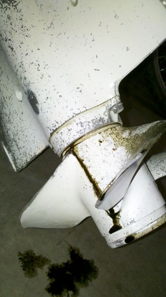 Boat motor question, what/why is it leaking?? Alberta Outdoorsmen Forum