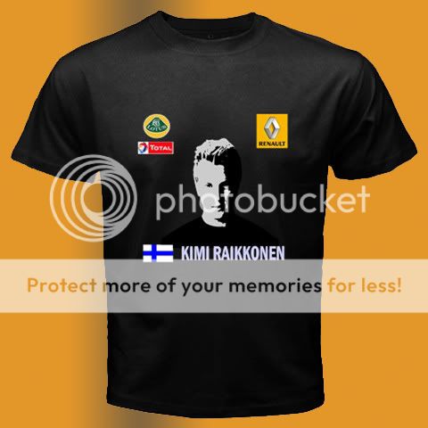 New Kimi Raikkonen Lotus Renault GP F 1 Formula Tshirt S   3XL  