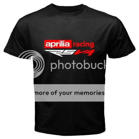New APRILIA Racing RSV4 Logo Black Tshirt S 3XL  