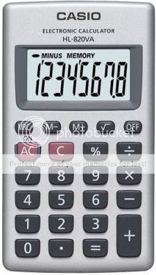 Casio HL-820VA Pocket Calculator