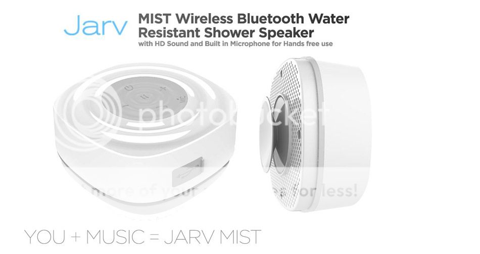 Jarv Mist Wireless Bluetooth Water Resistant Shower Speaker