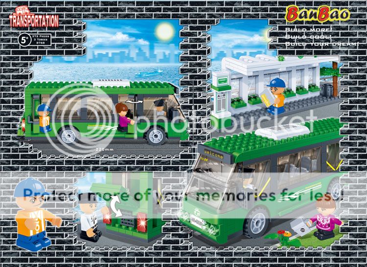 BanBao Bus Station Toy Building Set 8768