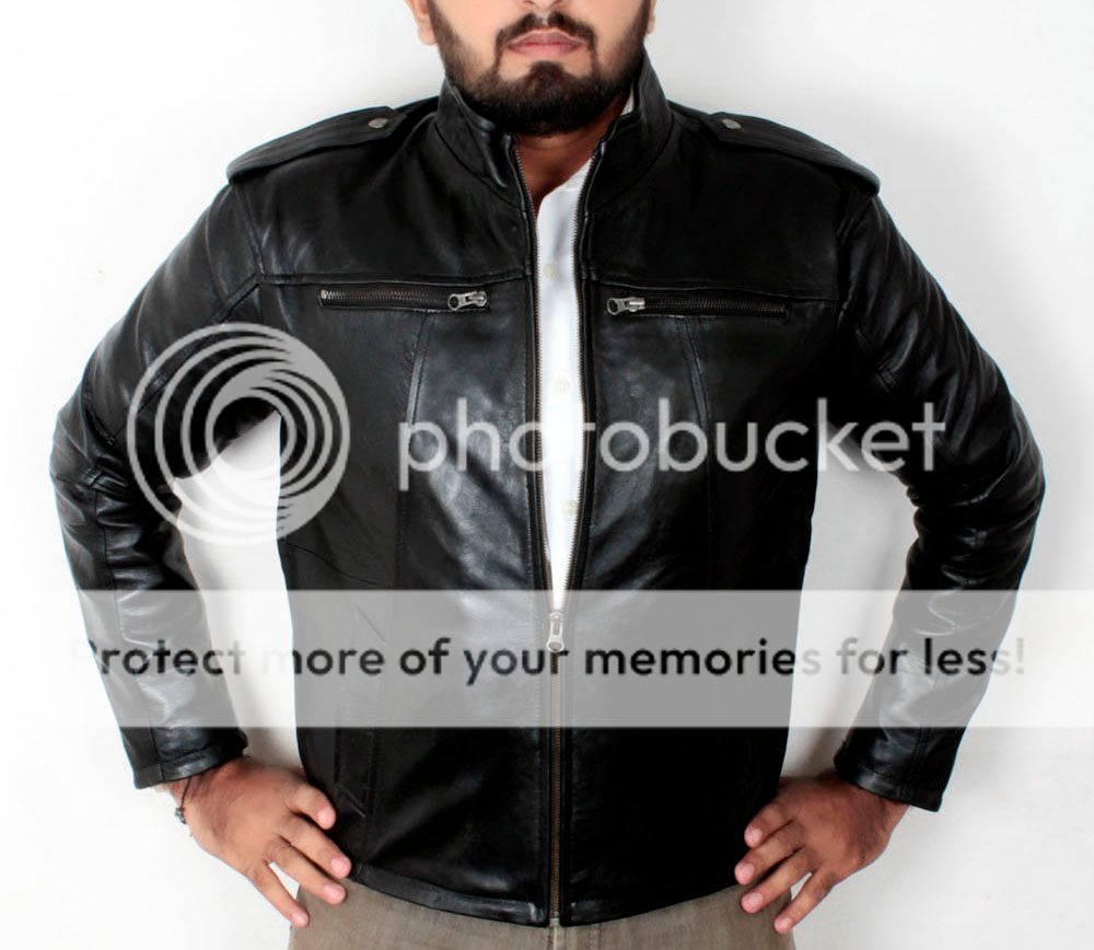 Stand Up Collar Leather Jacket FF1211 price in Pakistan, Fashion Fair