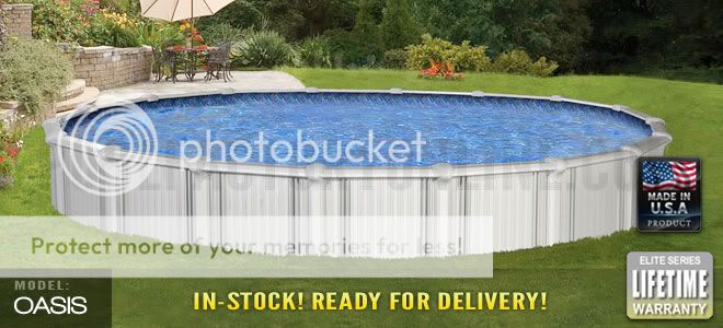   Oval Semi Inground Oasis Extruded Aluminum Slat Wall Swimming Pool Kit