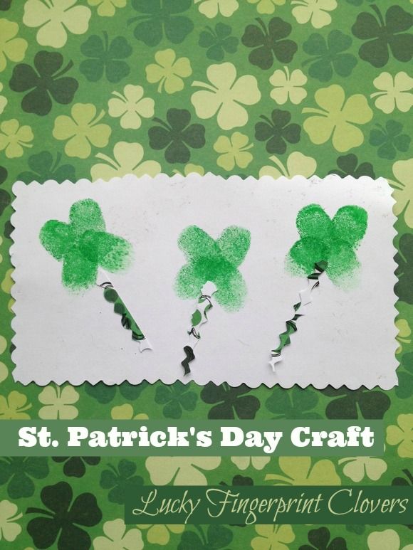 St. Patrick's Day Craft for Kids: Lucky Fingerprint Clovers