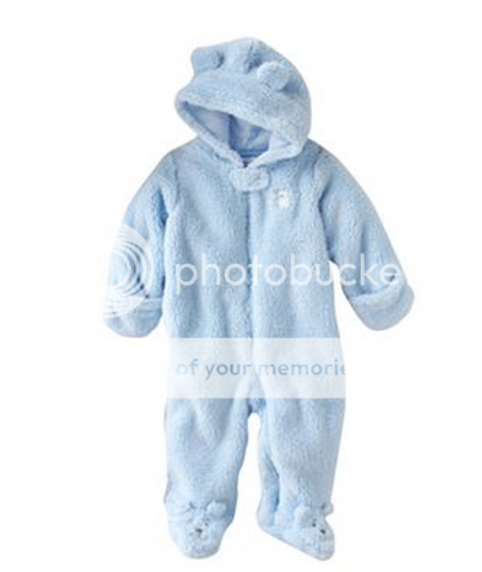 Carters Baby Boy Clothes Outwear Pram Snowsuit Blue Bear 3 6 9 Months
