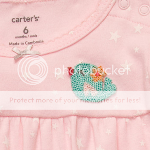 Carters Baby Girl Fall Clothes 2 Piece Set Pink Bird 3 6 9 12 18 24 Months