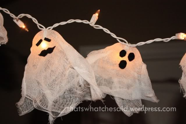 Ghost Lights | Easy Halloween Garland - That's What {Che} Said...